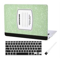 MacBook Air 13 inch Case A1369 A1466 Laptop Hard Case Matte Rubberized Hard Shell Case Cover Laptop 13 inch Hard Case A1369 A1466 Silicon Keyboard Cover and Dust Brush-Notebook Pattern-Green