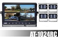 AUDIOTEK AT-1024RC 10" TFT LCD MONITOR AND REAR VIEW BACK UP - 4 CAMERAS COLOR WATERPROOF WITH NIGHT VISION FOR RV / BIG SEMI TRUCK / BUS