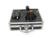 OUBO Brand 3W Surgical LED Headlight w/Filter with 3.5X Binocular Loupes Magnifier Black
