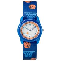 Timex Boys TW7C16800 Time Machines Blue Basketball Elastic Fabric Strap Watch
