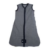 Burt's Bees Baby Baby Beekeeper Wearable Blanket, 100% Organic Cotton, Swaddle Transition Sleeping Bag, Midnight Stripe, Small