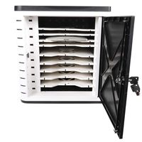 Pearington Fully Assembled 10 Device USB Charging, Syncing and Storage Cabinet for iPads, Chromebooks and Laptops Up to 10.1-inch Screen Size, Surge Protection, Locking Front Door