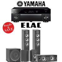 Elac F5.2 Debut 2.0 5.1-Ch Home Theater Speaker System Yamaha AVENTAGE RX-A1080 7.2-Channel 4K Network AV Receiver