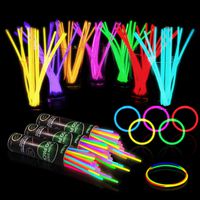 300 Glow Sticks Bulk Party Supplies - Glow in The Dark Fun Party Pack with 8" Glowsticks and Connectors for Bracelets and Necklaces for Kids and Adults