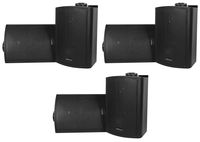 6 Rockville HP5S Black 5.25" Outdoor/Indoor Home Theater Patio Swivel Speakers