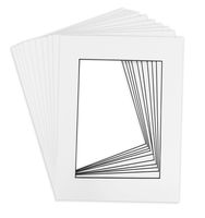 BLACKCORE MAT, 10 of 18x24 White Pre-cut Acid-free for 12x18 +back+bag