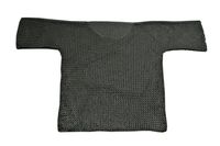SZCO Supplies Black Chainmail Shirt Large Steel Chainmail Shirt