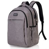 Laptop Computer Backpack Travel College School Backpack for Men Women Grey
