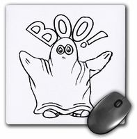 3dRose LLC 8 x 8 x 0.25 Inches Halloween Ghost Mouse Pad (mp_2837_1)
