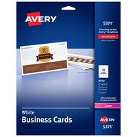 Avery Printable Business Cards, Laser Printers, 250 Cards, 2 x 3.5 (5371)