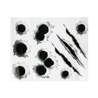 MRCARTOOL 3D Bullet Holes Car Automotive Decals & Stickers Truck Window Vinyl Decal Sticker Graphics for Auto, Door, Bedroom, Table