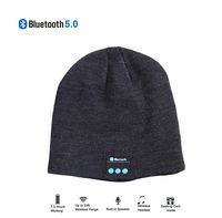 Make Your Life Bluetooth Beanie Music Gift Snowboard Hat with Removable Wireless Headset Headphone Earphone Cap Speaker Mic for Outdoor Skiing Running Music Tech Birthday （Dark Grey）