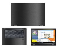 decalrus - Protective Decal for Lenovo Flex 5 (15.6" Screen) Laptop Dark Grey Texture Brushed Aluminum Skin case Cover wrap BAFlex5_15Dark Grey