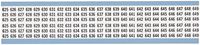 Brady WM-625-649-PK Repositionable Vinyl Cloth (B-500), Black on White, Consecutive Numbers Wire Marker Card (25 Cards)