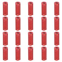 Befenybay 20PCS 8mm OD 20mm Long Red Hot Bed Spring Mid Load Compression Mould Springs for 3D Printer (Red)