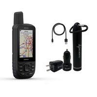 Garmin GPSMAP 66s Multisatellite Handheld GPS Unit with Sensors and Wearable4U Ultimate Power Pack Bundle (66st (US/Canada TOPO Maps)
