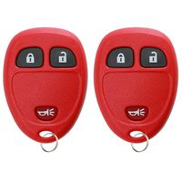 KeylessOption Keyless Entry Remote Control Car Key Fob Replacement for 15913420 Red (Pack of 2)