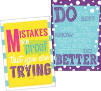 Barker Creek Keep Trying Two 13-3/8 x 19" Motivational Poster Duet Set (BC-1888)