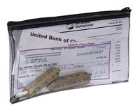 PM Company Securit Bank Deposit/Utility Zipper Coin Bag, 11 X 6 Inches, Clear, 24 Bags Per Carton (04628)