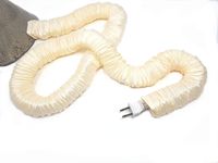 Cream Lamp Cord Cover Faux Silk 9ft long