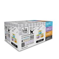 "I and love and you" Naked Essentials Canned Wet Cat Food - Variety Pack: Chicken Recipe, Turkey Recipe, Cod Recipe, 3-Ounce, Pack of 12 Cans