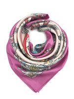 YOUR SMILE Silk Like Scarf Women's Fashion Pattern Large Square Satin Headscarf,Pink Carriage