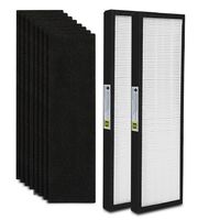 2-Pack FLT4825 True HEPA Air Purifier Filter B Replacement Compatible for GermGuardian Models AC4825 AC4850PT AC4900CA PureGuardian AP2200CA Plus 8 Carcon Filter