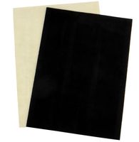 Premium quality suede sheets 8.5"x12" with super-strong self-adhesive backing. Ideal for making peel-and-stick (self-stick) soles for dance shoes, various colors. [SUEDE-DIY-2pk-black-tan-r01].