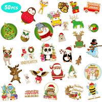 shinfly Cute Vinyl Stickers Pack for Water Bottle, Waterproof Aesthetic Stickers for Teen Girls| Perfect for Laptop,Phone,Hydro Flask,Travel Case, Car, Bedroom, Wall Decals (50Pcs Christmas Style)