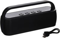 JENSEN SMPS-627-BK Bluetooth Portable Wireless Stereo Speaker, Black