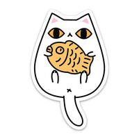 Weather Proof Cat Laptop Sticker 3"