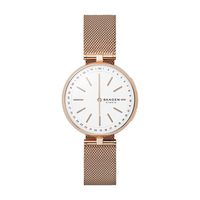 Skagen Women's Signatur T-Bar Quartz Watch with Stainless-Steel Strap, Rose Gold, 16 (Model: SKT1404
