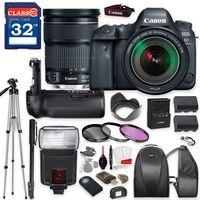 Canon EOS 6D Mark II DSLR Camera with Canon EF 24-105mm f/3.5-5.6 is STM Lens, TTL Flash, Tripod, Mono-Pod, Battery Grip + Professional Accessory Bundle