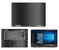 decalrus - Protective Decal for Dell Inspiron i7573 / 7573 (15.6" Screen) Laptop Dark Grey Texture Brushed Aluminum Skin case Cover wrap BAdellInspironi7573_2017Dark Grey