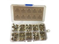 KOLACEN Quick Fast-Blow Glass Tube Fuse 5 x 20 mm Assorted Kit 0.5Amp 1Amp 2Amp 3Amp 4Amp 5Amp 6Amp 8Amp 10Amp 15Amp (Pack of 100)