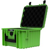 STR8 Brand 10" with 3-Layer Pre Cut Grid Configuration Foam, Weather Resistant, Smell Proof, Lockable, Glass Protector, Outdoor Carrying Case for Multi-Purpose - STR8BRAND (NITRO GREEN)