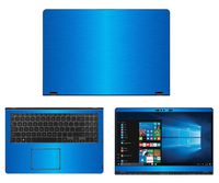 decalrus - Protective Decal for Asus Q535UD 2-in-1 (15.6" Screen) Laptop LITE Blue Texture Brushed Aluminum Skin case Cover wrap BAasusQ535UD_15LiteBlue