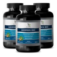 Immune Support Women - GOLDENSEAL Root 520MG - Anti inflammatory Skin - 3 Bottles (180 Capsules)