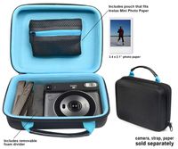 Instant Film Camera Case for Fujifilm Instax Square SQ6- Instant Film Camera by Alltravel, Featured Handle and Soft Lining, Removable mesh Pocket for Instant Film, Consolidation Solution case