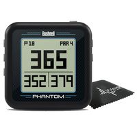Bushnell Phantom Compact Handheld Golf GPS with Built-in Golf Cart Magnet and Wearable4U Cleaning Towel Bundle (Black)