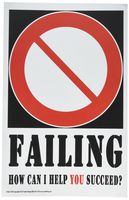 Poster #302 No Failing in Class, Success Poster Helps Students Succeed in School