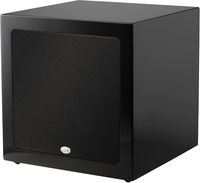 NHT CS-10 10-inch Long Throw Powered Subwoofer, 300 Watts, Piano Black High-Gloss Paint