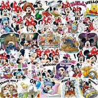 80pcs Vinyl Stickers Waterproof Disney Mickey Minnie Graffiti Decals for Water Bottles Cars Motorcycle Skateboard Portable Luggages Phone Ipad Laptops ...