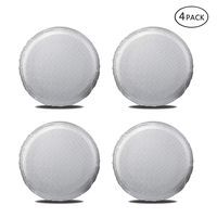 Moonet Tire Covers for RV Wheel (4 Pack Silver), Oxford Waterproof UV Sun Protectors for Motorhome Boat Trailer Camper Van SUV,D81cm x H28cm for Diameter 30"-32"