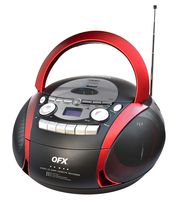 QFX J-23 Portable Bluetooth Am/FM Stereo Radio with CD/MP3/USB/Cassette Player