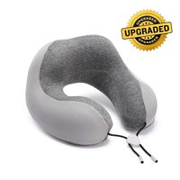 Phixnozar Memory Foam Travel Pillow -Neck Pillow, Ideal for Airplane Travel - Comfortable and Lightweight - Improved Support Design - Machine Washable Cover - Must-Have Travel Accessories