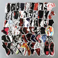 60 PCS Laptop Sticker Jordan AJ Sneakers Theme Stickers Waterproof Vinyl Scrapbook Stickers Car Motorcycle Bicycle Luggage Decal