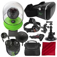 360Fly 4K VR Action Video Camera with 360fly VR Smartphone Headset, Stable Tripod, and Deluxe Accessory Bundle