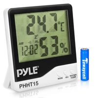 Indoor Digital Hygro-Thermometer - Thermometer and Humidity Gauge with Temperature Humidity Monitor, High & Low Records, Pocket-sized for Portability - Pyle PHHT15