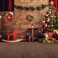 GoodsFederation 10x10ft Christmas Photo Backdrop Children Christmas Photography Backdrops Christmas Photography Background Photo Booth Customized Pictorial Cloth Studio Props SDJ-066